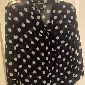 Chiffon polka dot top